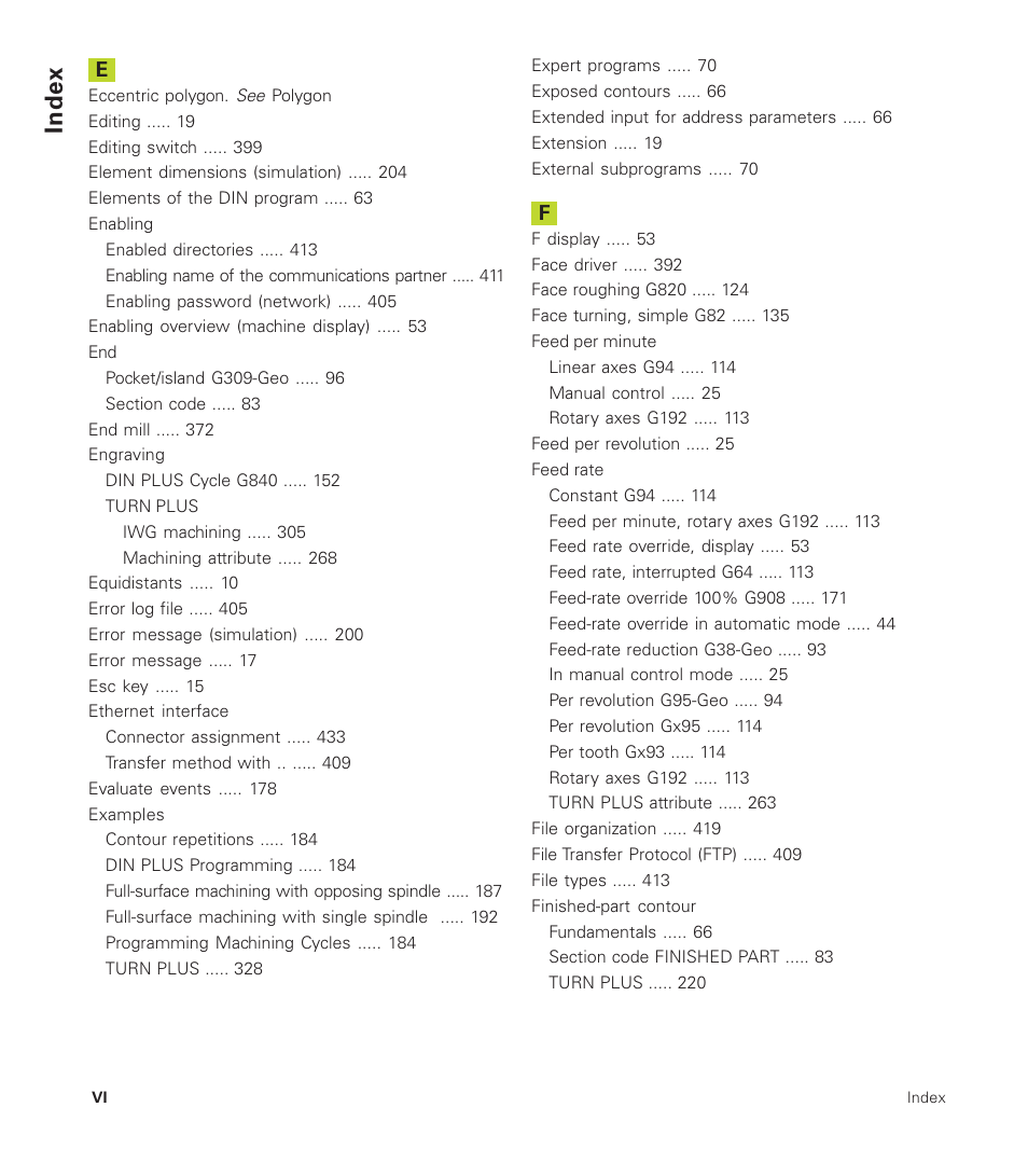 Index | HEIDENHAIN CNC Pilot 4290 User Manual | Page 456 / 481