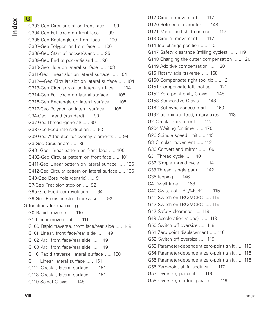 Index | HEIDENHAIN CNC Pilot 4290 User Manual | Page 458 / 481