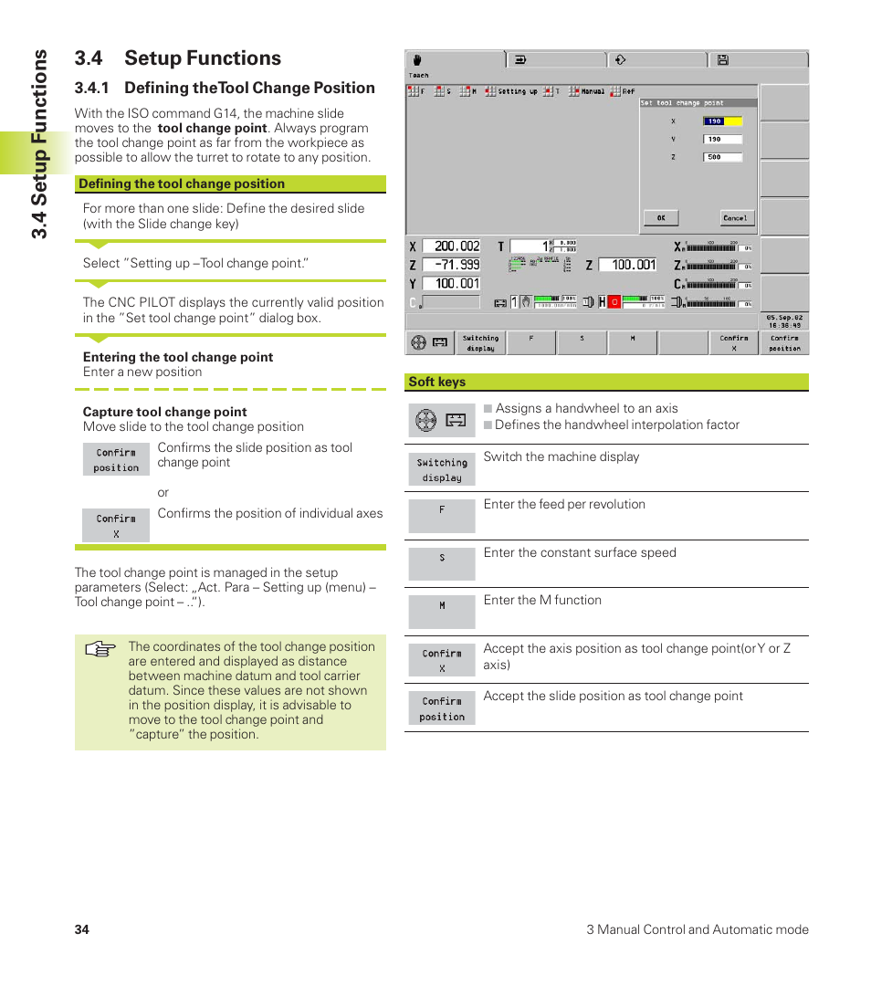 4 setup functions | HEIDENHAIN CNC Pilot 4290 User Manual | Page 46 / 481