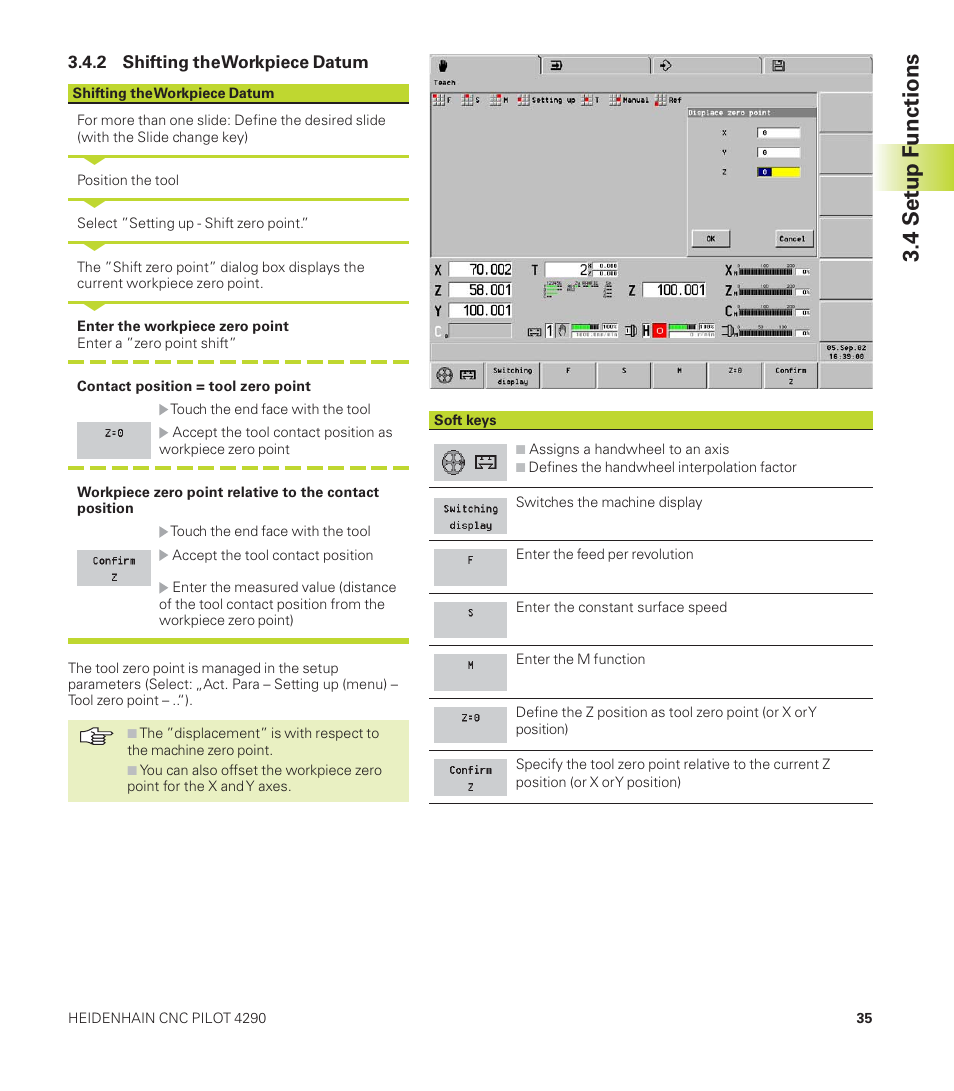4 setup functions | HEIDENHAIN CNC Pilot 4290 User Manual | Page 47 / 481
