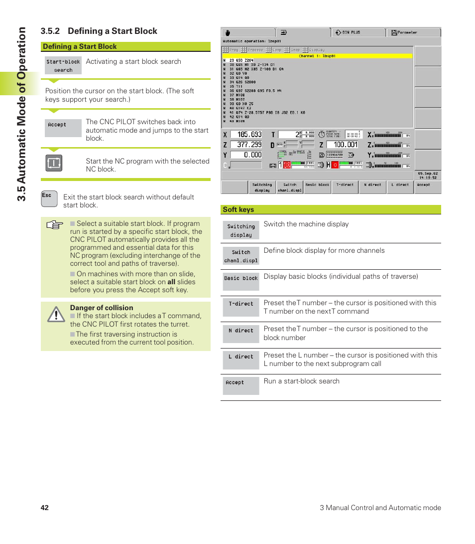 5 a u tomatic mode of oper ation | HEIDENHAIN CNC Pilot 4290 User Manual | Page 54 / 481