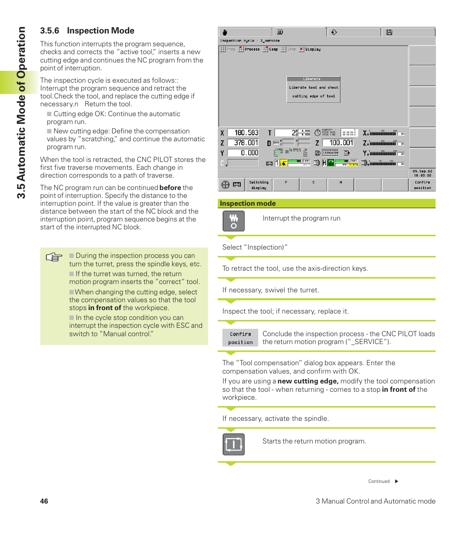 5 a u tomatic mode of oper ation | HEIDENHAIN CNC Pilot 4290 User Manual | Page 58 / 481