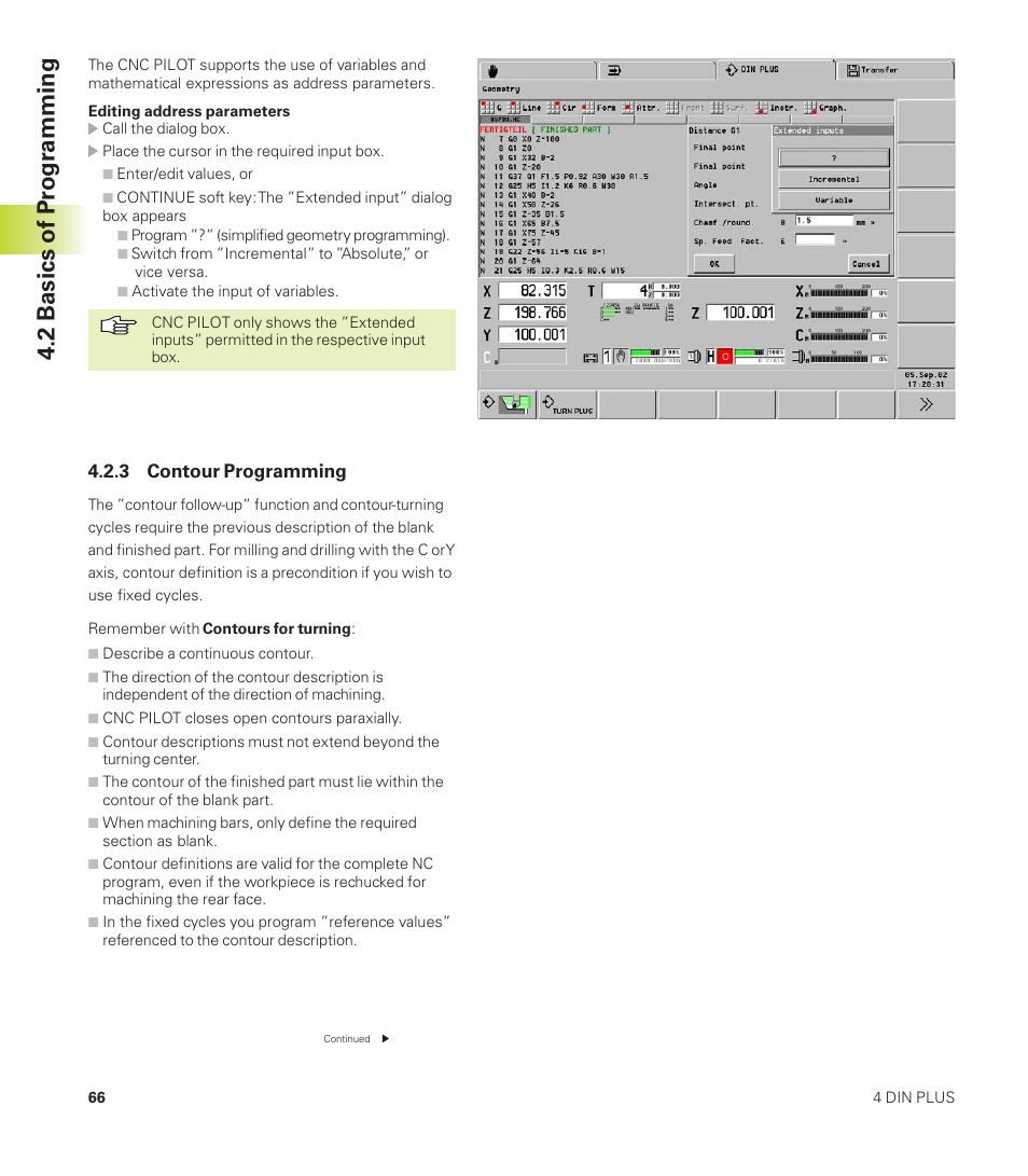 2 basics of pr ogr amming | HEIDENHAIN CNC Pilot 4290 User Manual | Page 78 / 481