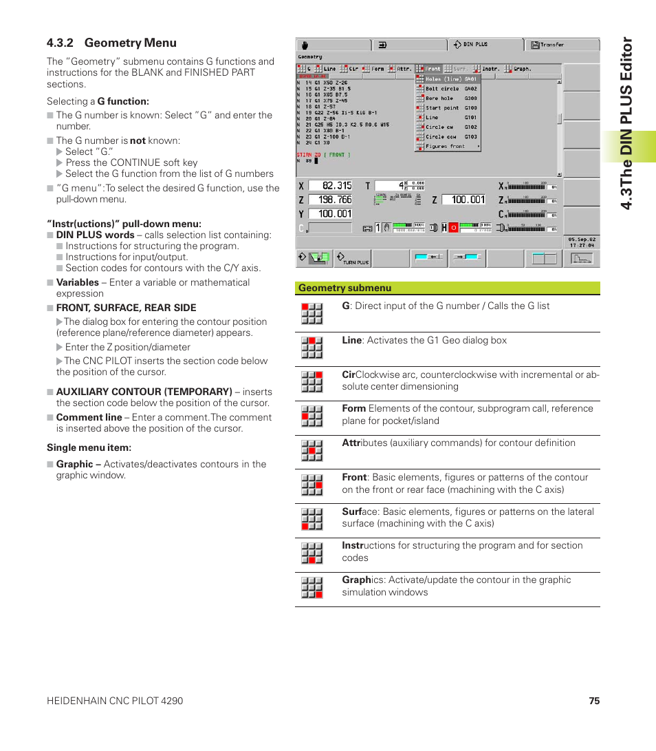 3 the din plus edit or | HEIDENHAIN CNC Pilot 4290 User Manual | Page 87 / 481