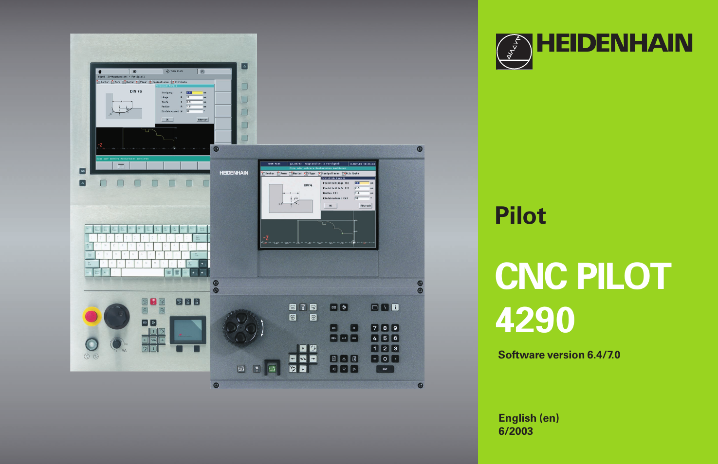 HEIDENHAIN CNC Pilot 4290 Pilot User Manual | 94 pages