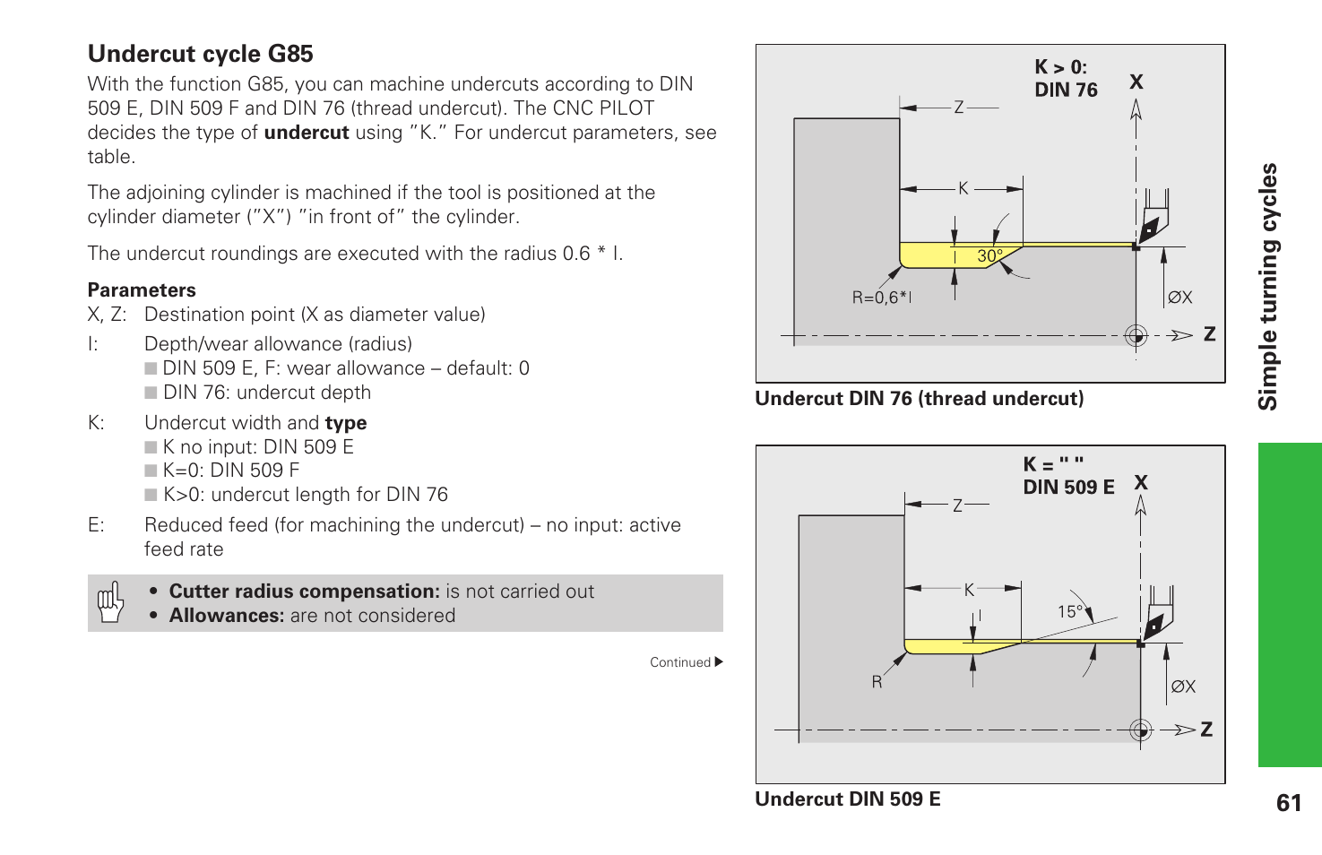 HEIDENHAIN CNC Pilot 4290 Pilot User Manual | Page 61 / 94