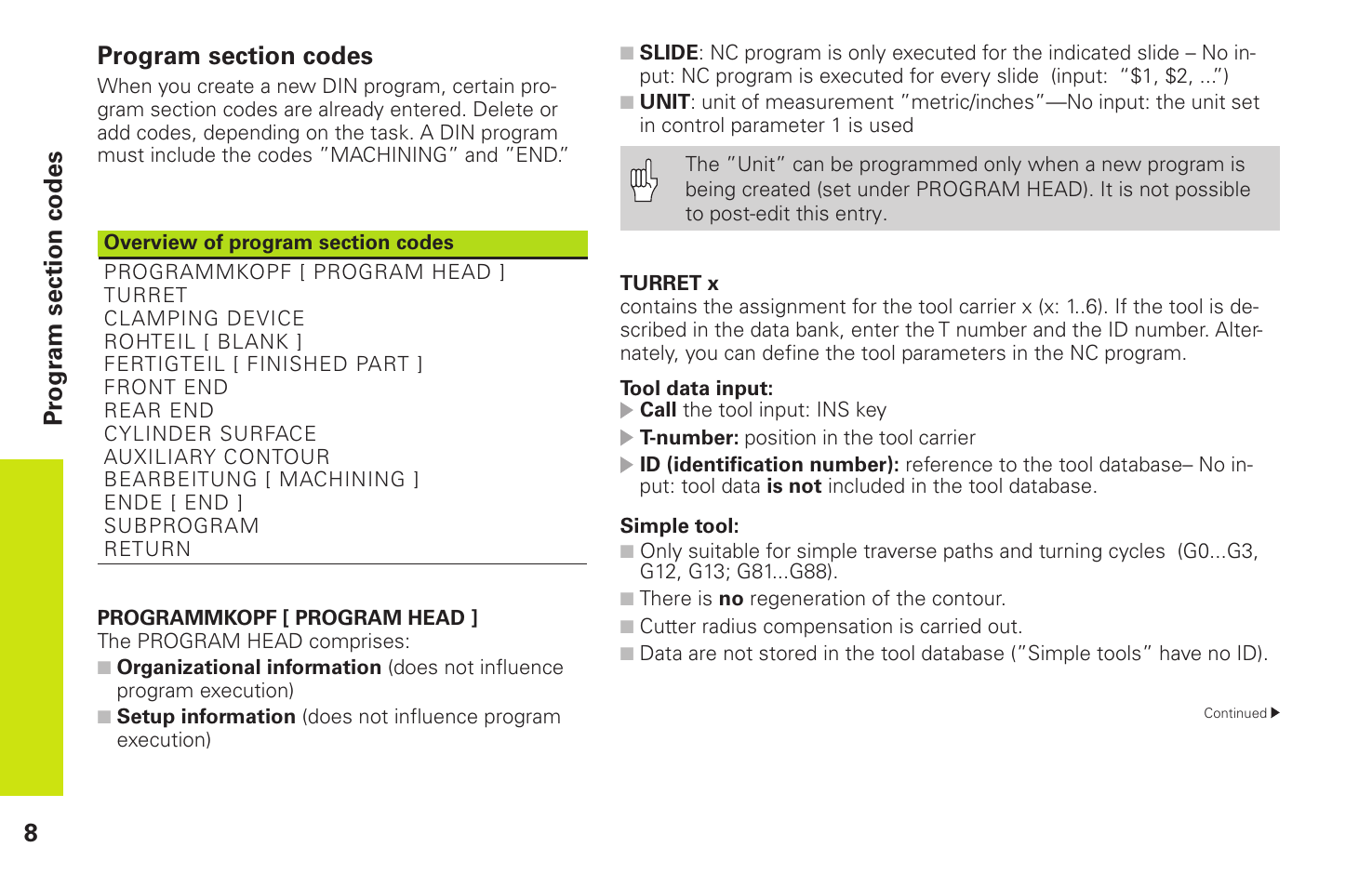 HEIDENHAIN CNC Pilot 4290 Pilot User Manual | Page 8 / 94