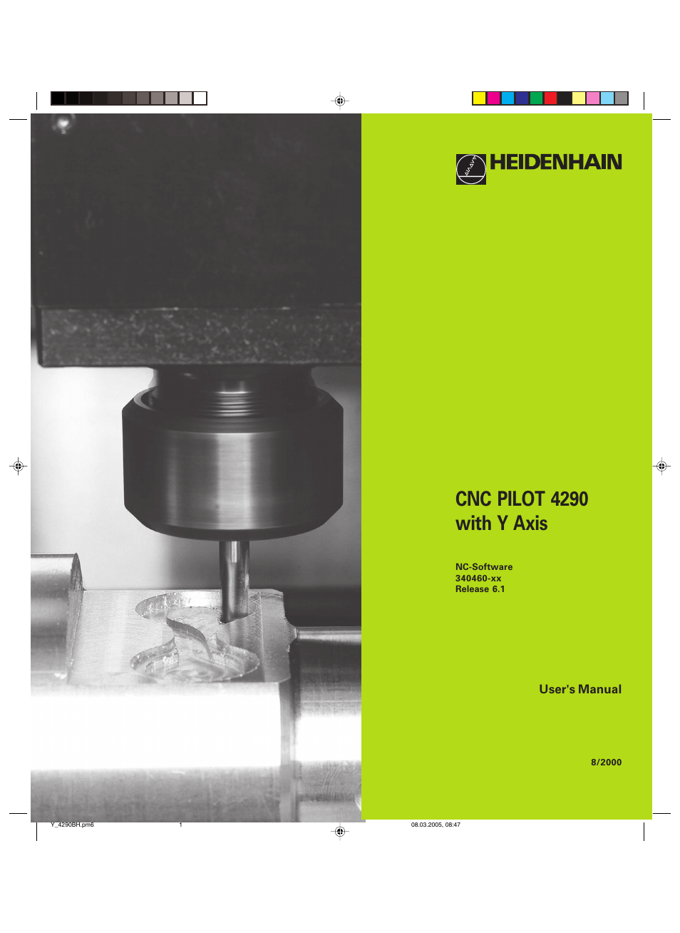 HEIDENHAIN CNC Pilot 4290 Description of the Y axis User Manual | 65 pages