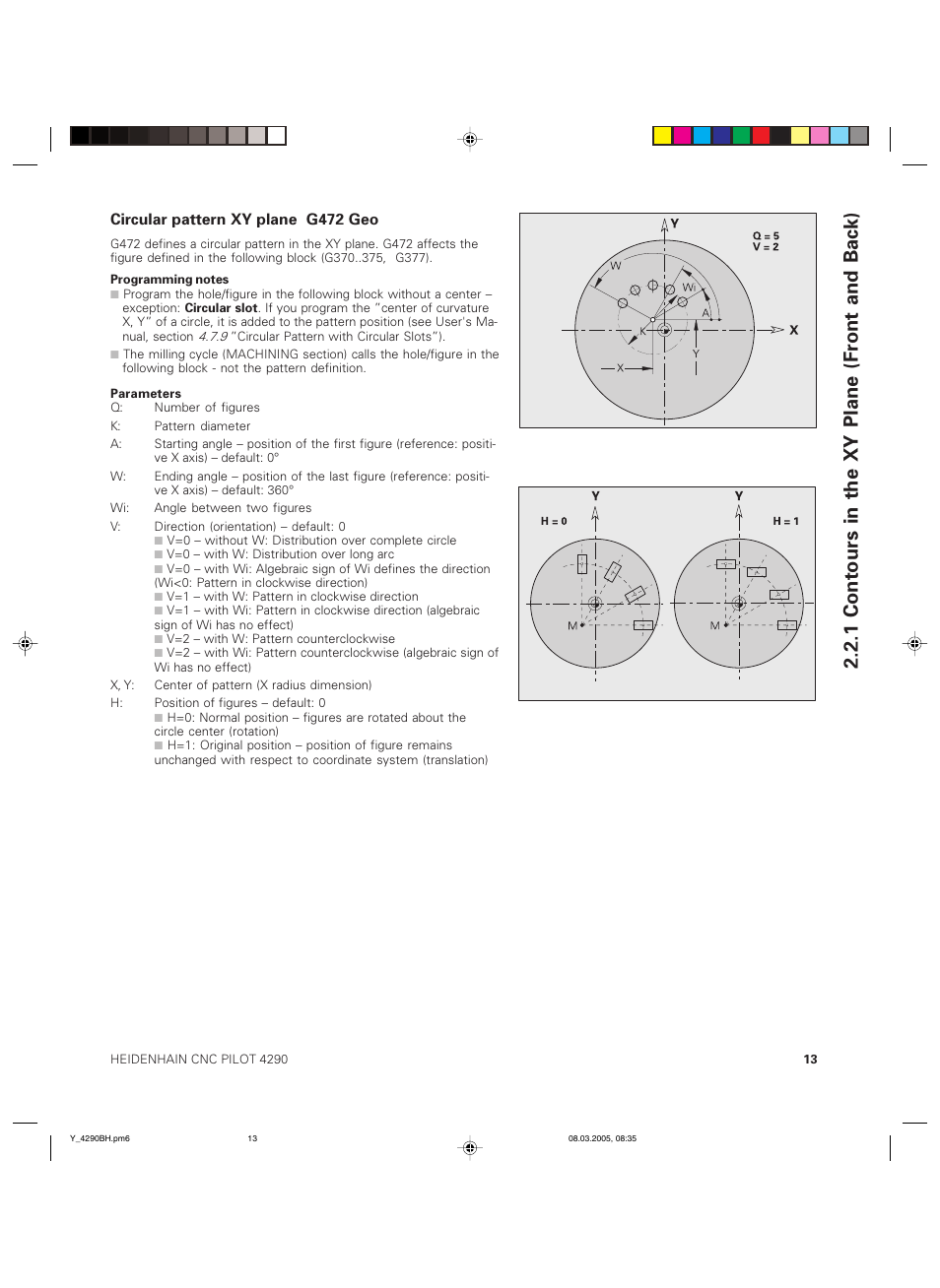 1 contours in the xy plane (front and back) | HEIDENHAIN CNC Pilot 4290 Description of the Y axis User Manual | Page 13 / 65
