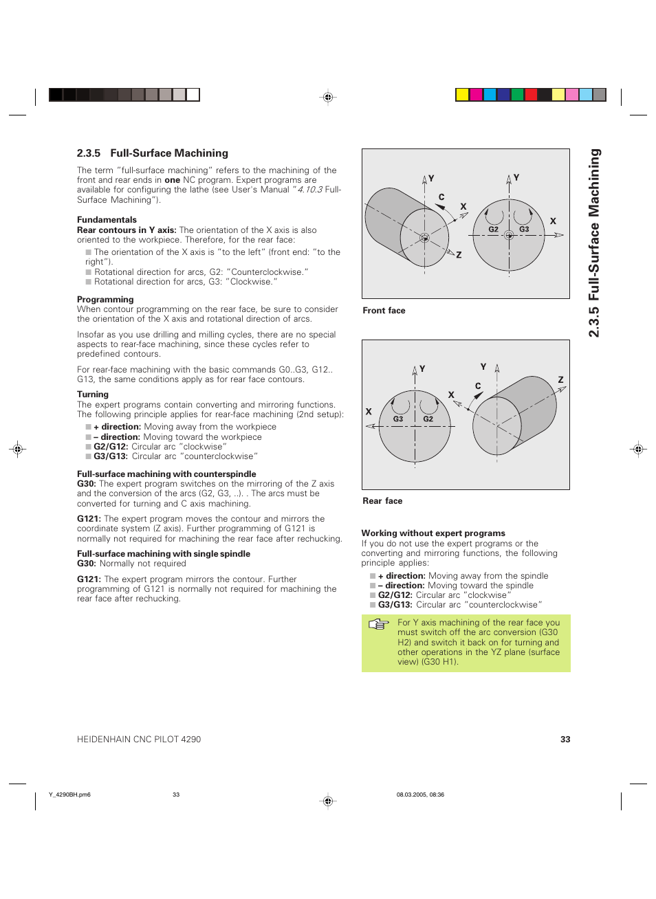 5 full-surface machining | HEIDENHAIN CNC Pilot 4290 Description of the Y axis User Manual | Page 33 / 65