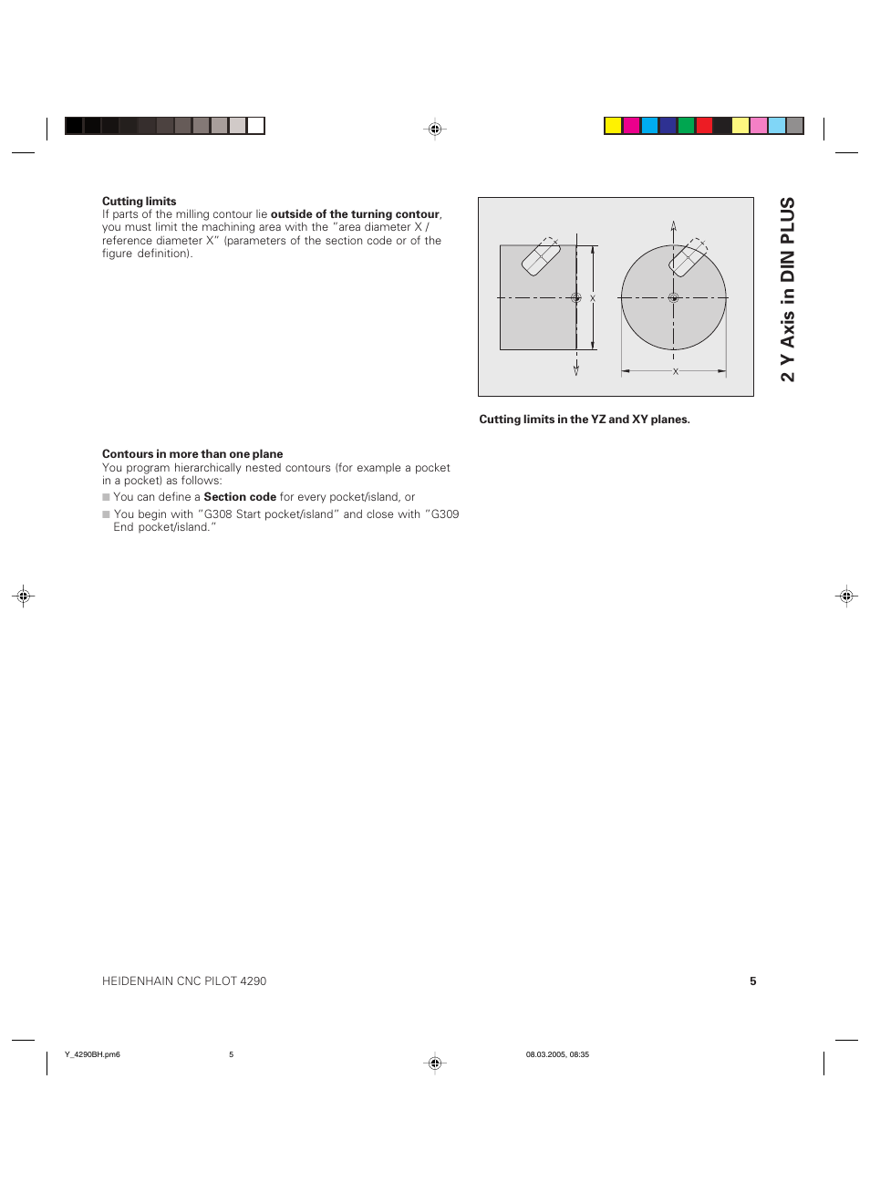 2y axis in din plus | HEIDENHAIN CNC Pilot 4290 Description of the Y axis User Manual | Page 5 / 65