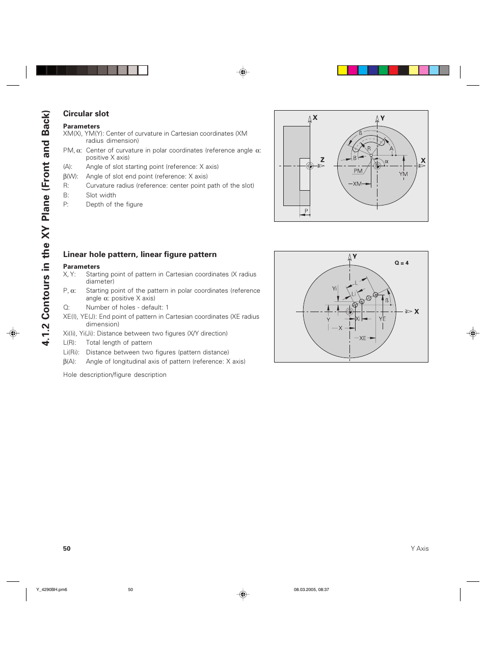2 contours in the xy plane (front and back) | HEIDENHAIN CNC Pilot 4290 Description of the Y axis User Manual | Page 50 / 65
