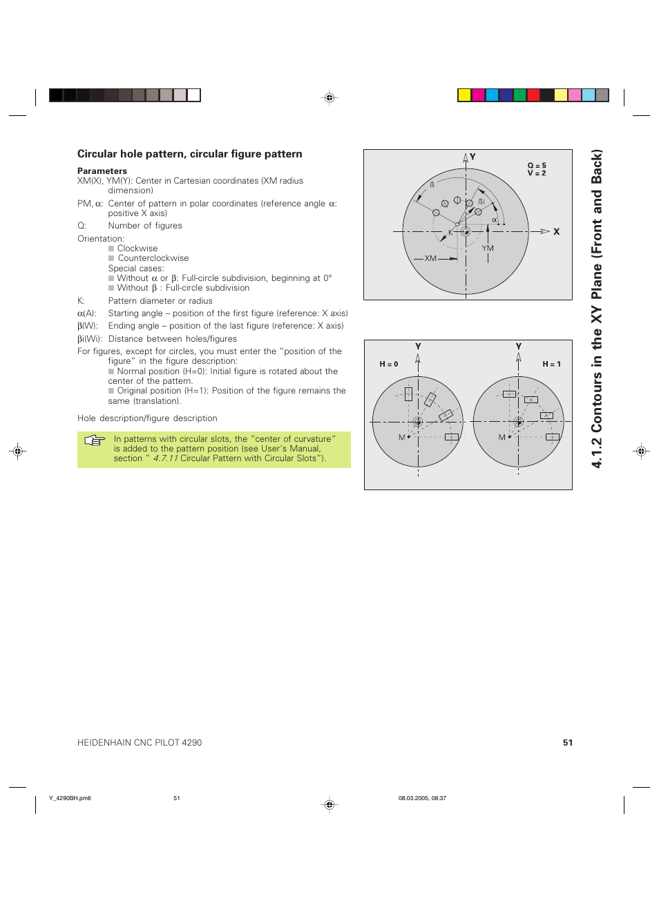 2 contours in the xy plane (front and back) | HEIDENHAIN CNC Pilot 4290 Description of the Y axis User Manual | Page 51 / 65