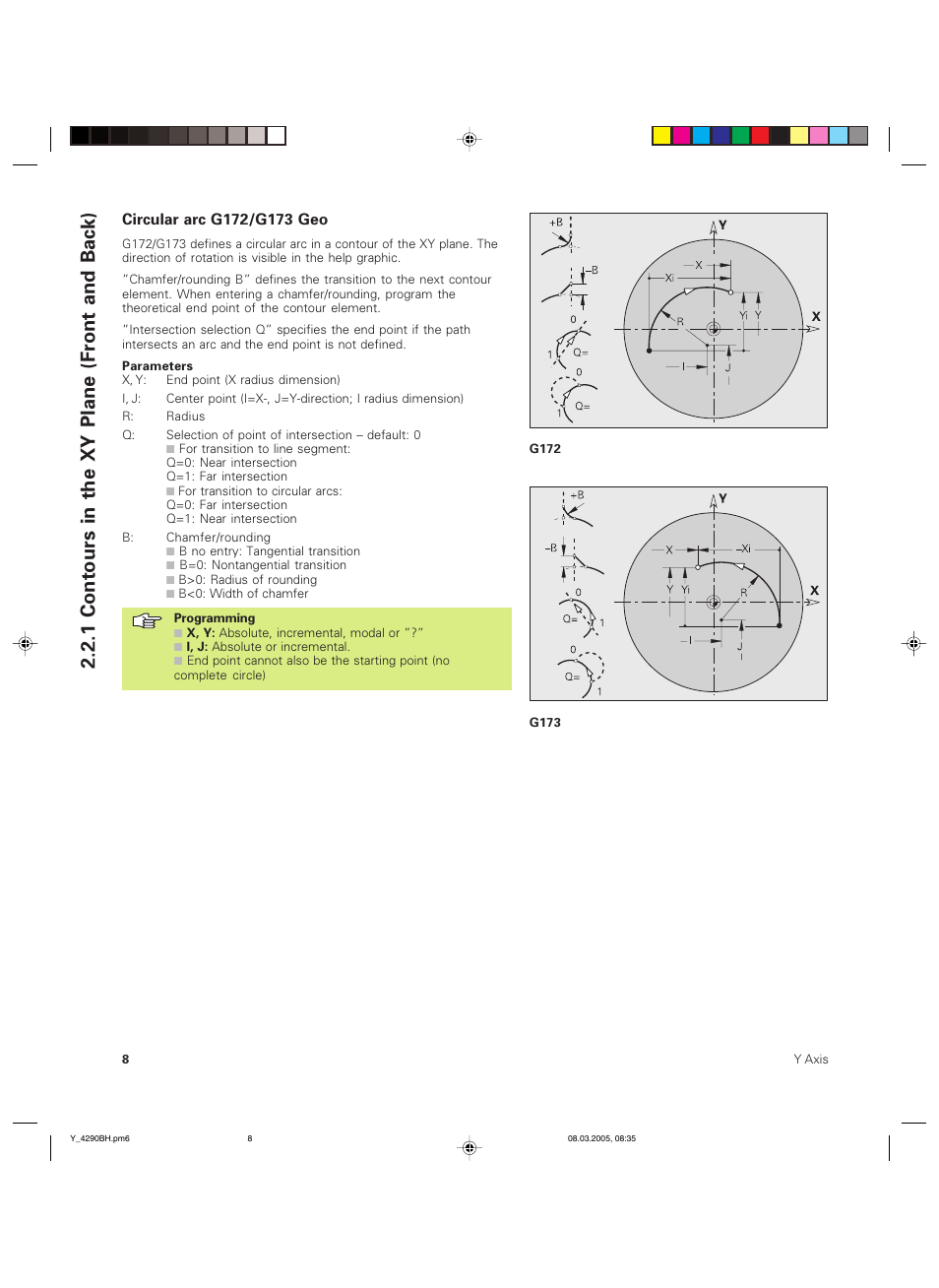 1 contours in the xy plane (front and back) | HEIDENHAIN CNC Pilot 4290 Description of the Y axis User Manual | Page 8 / 65