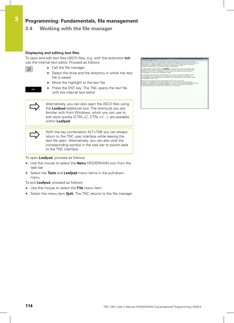 HEIDENHAIN TNC 128 (77184x-02) User Manual | Page 114 / 513
