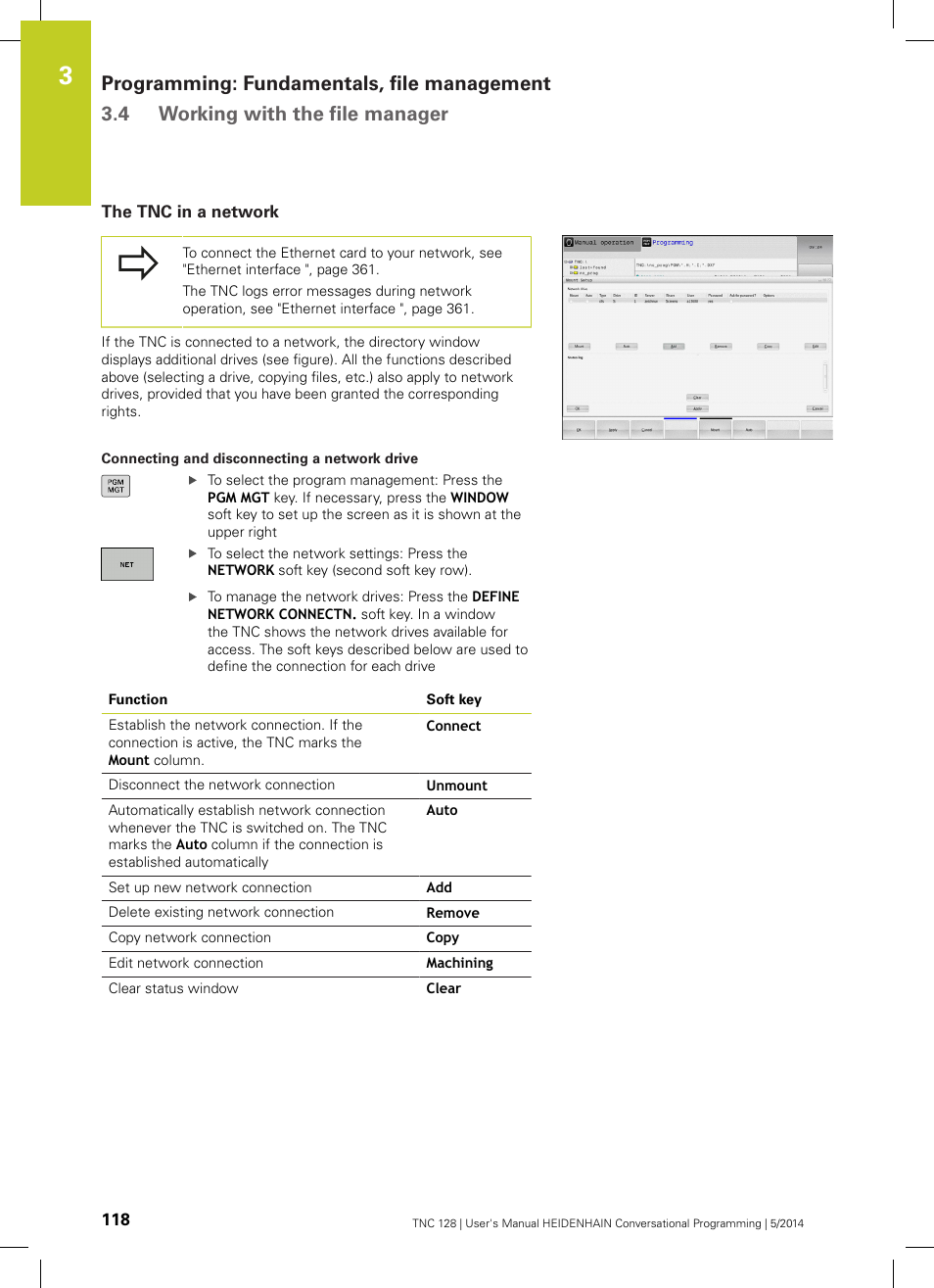 The tnc in a network | HEIDENHAIN TNC 128 (77184x-02) User Manual | Page 118 / 513