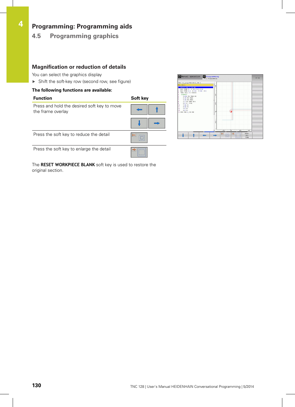 Magnification or reduction of details | HEIDENHAIN TNC 128 (77184x-02) User Manual | Page 130 / 513