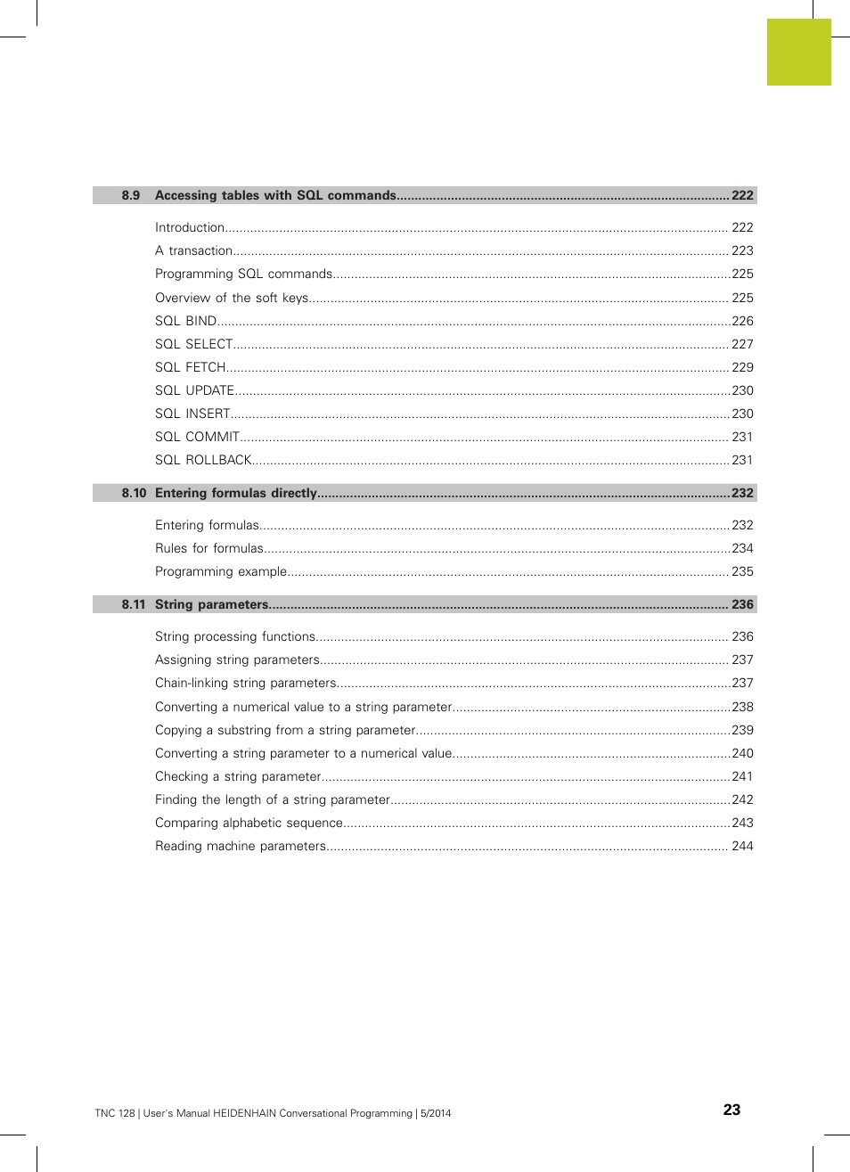 HEIDENHAIN TNC 128 (77184x-02) User Manual | Page 23 / 513