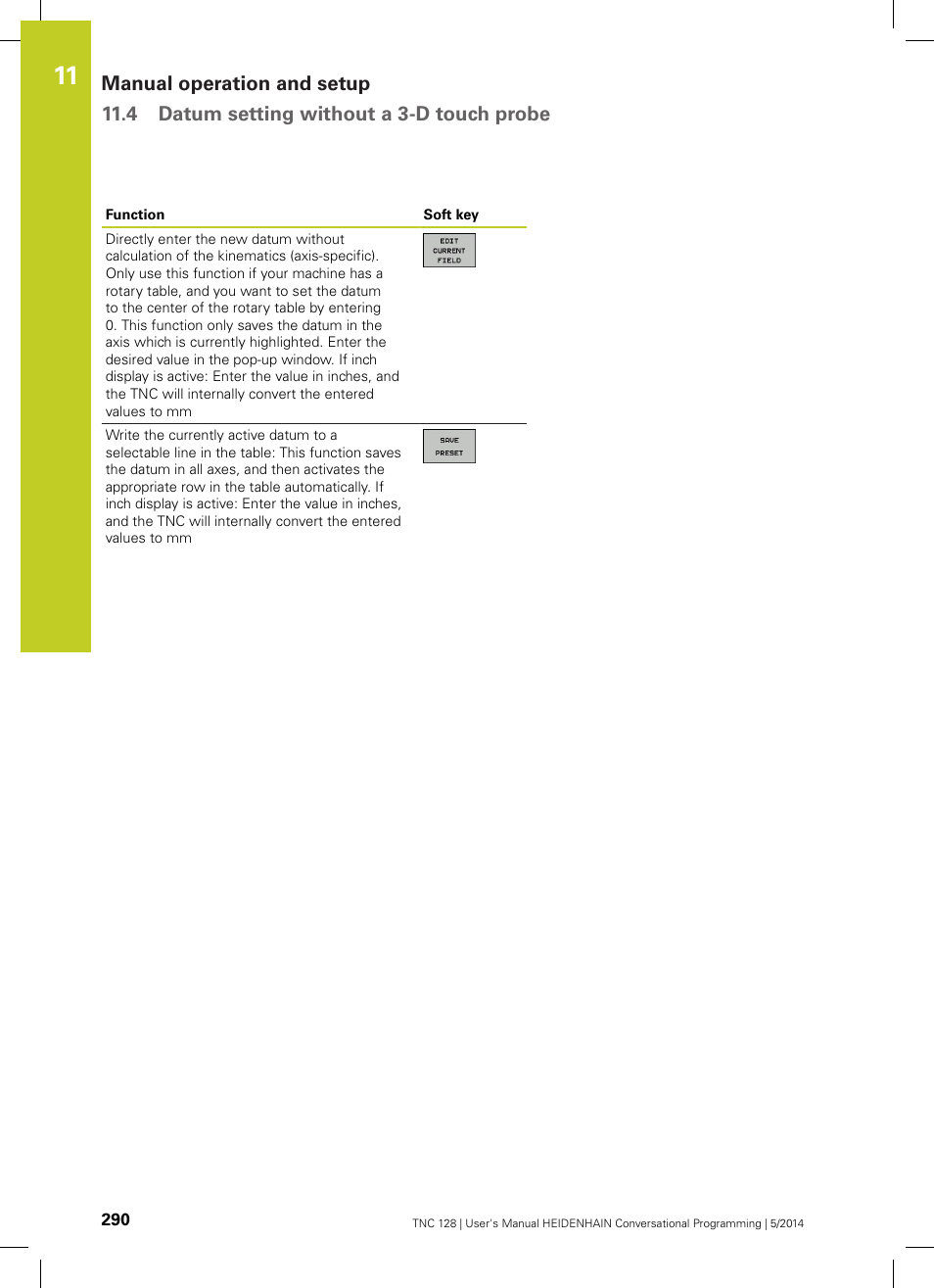 HEIDENHAIN TNC 128 (77184x-02) User Manual | Page 290 / 513