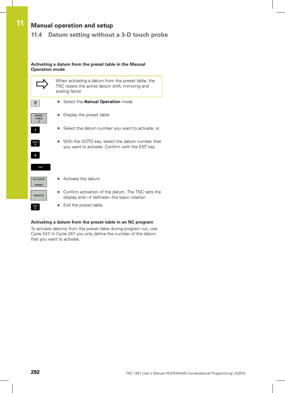 HEIDENHAIN TNC 128 (77184x-02) User Manual | Page 292 / 513