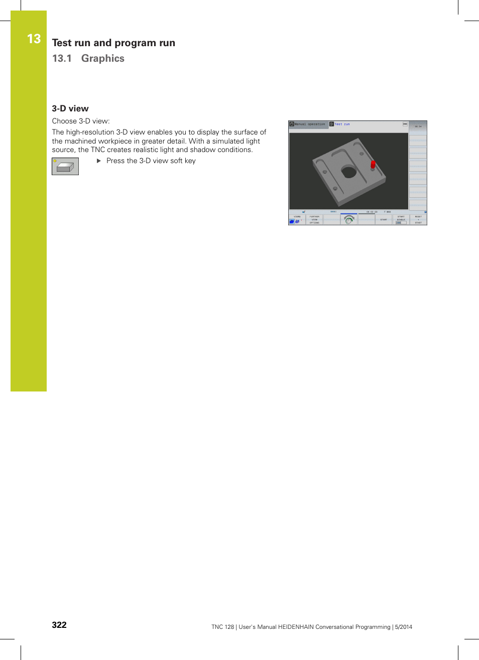 D view | HEIDENHAIN TNC 128 (77184x-02) User Manual | Page 322 / 513