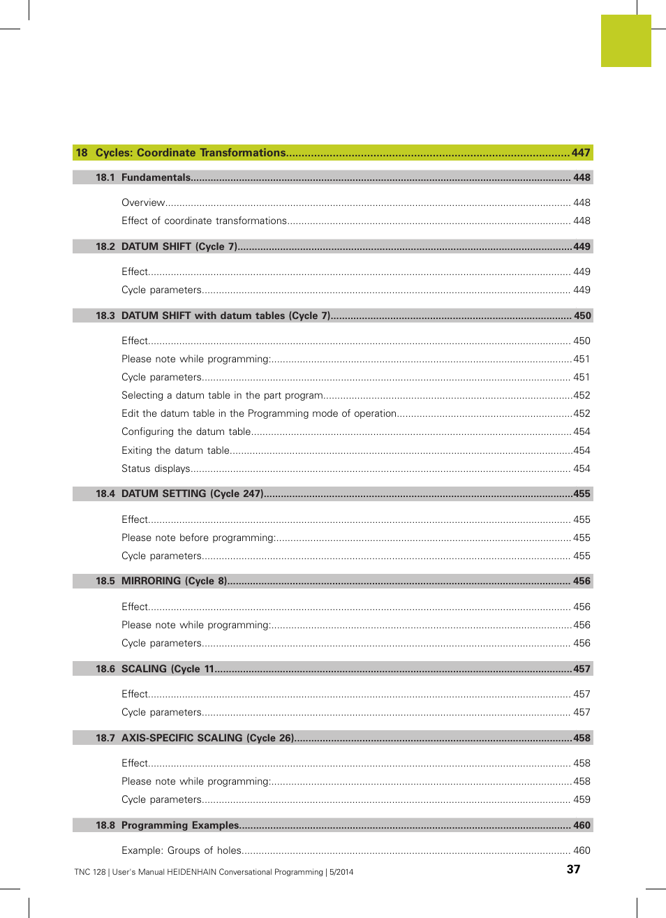 HEIDENHAIN TNC 128 (77184x-02) User Manual | Page 37 / 513