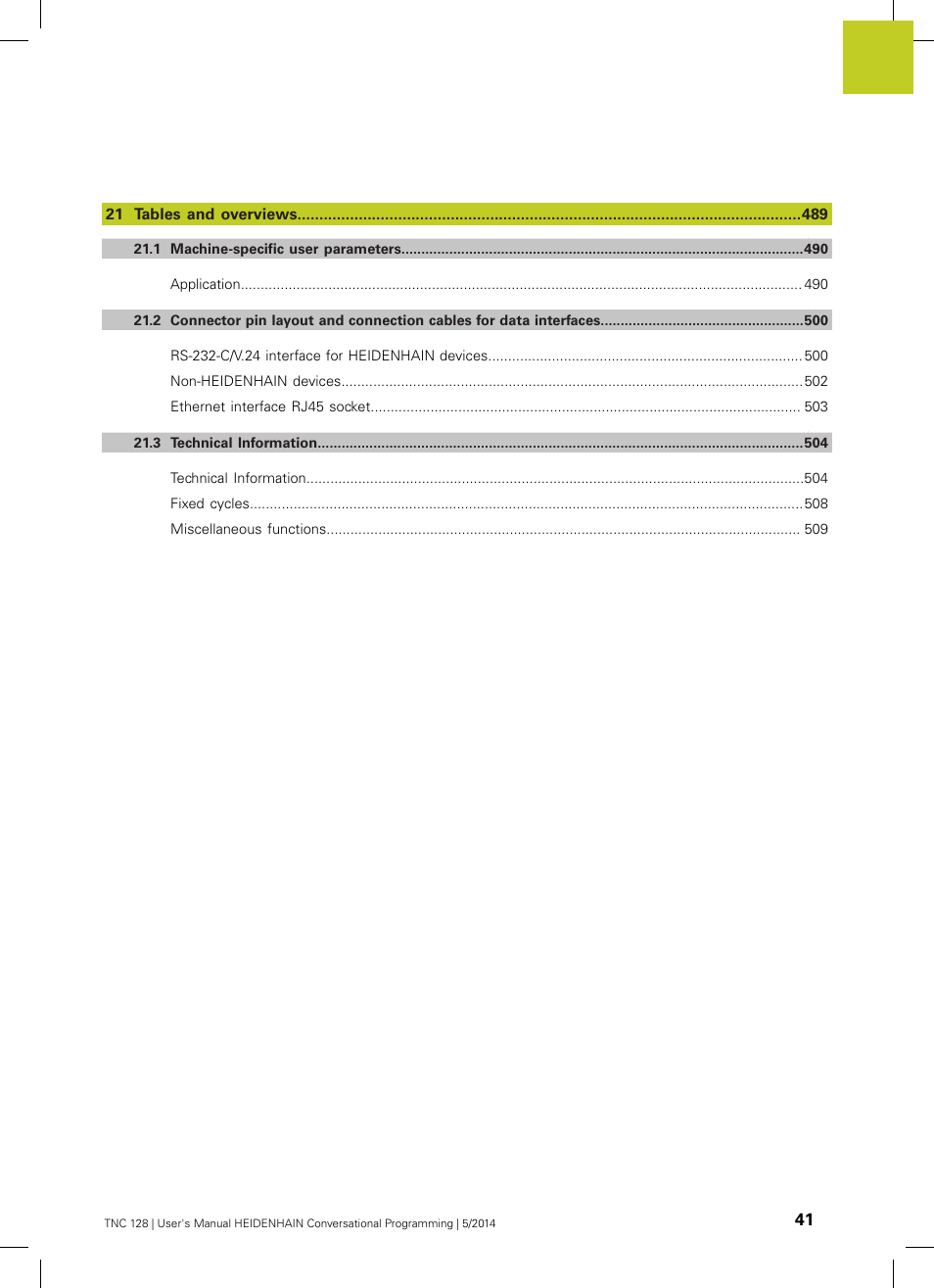 HEIDENHAIN TNC 128 (77184x-02) User Manual | Page 41 / 513