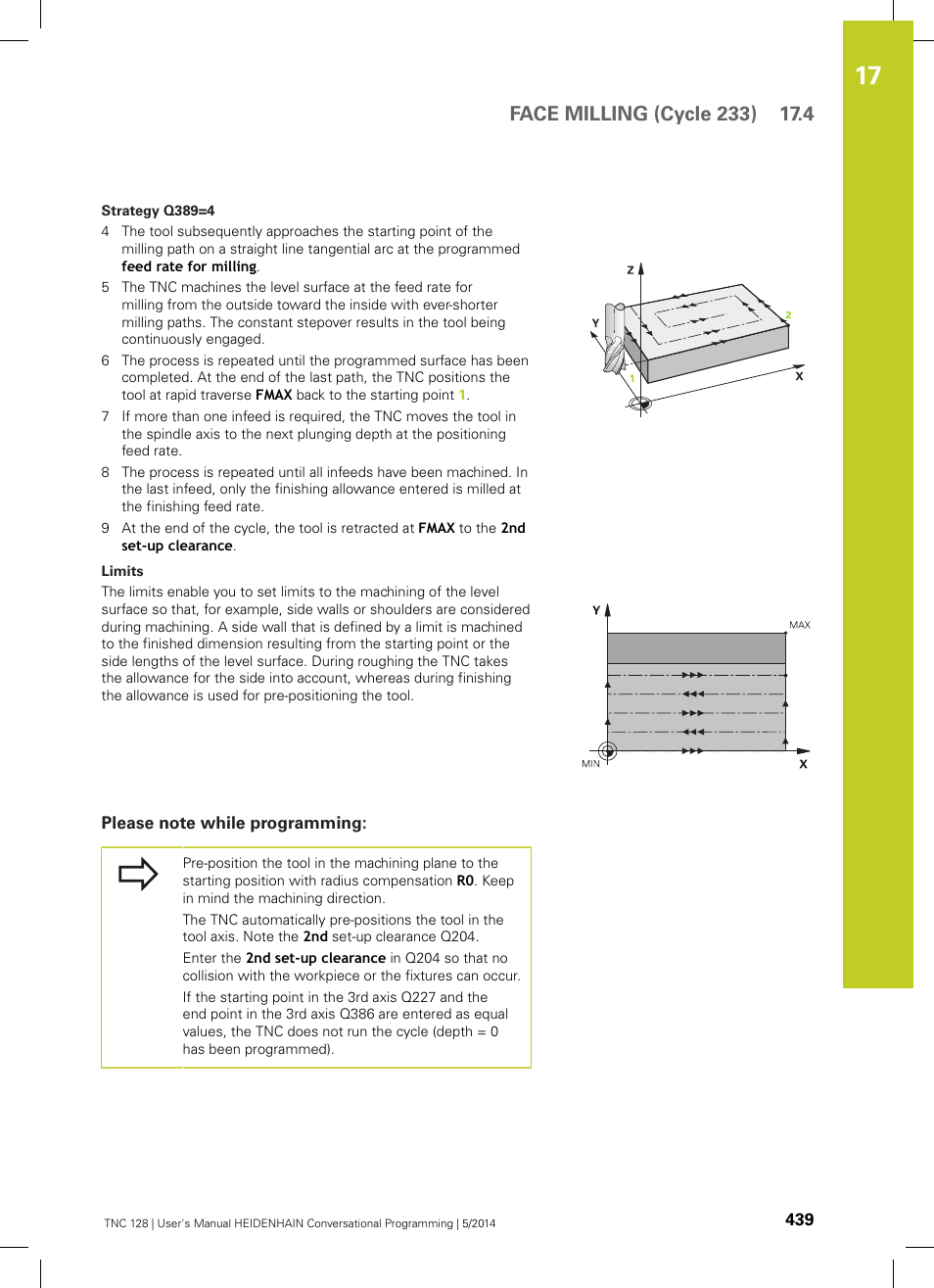 Please note while programming | HEIDENHAIN TNC 128 (77184x-02) User Manual | Page 439 / 513