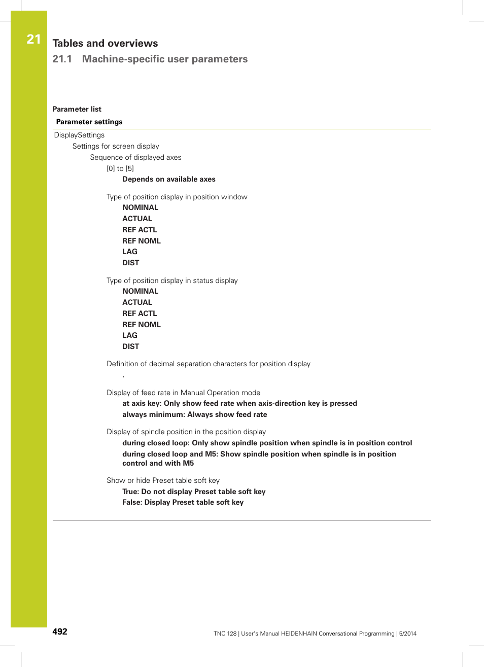 HEIDENHAIN TNC 128 (77184x-02) User Manual | Page 492 / 513