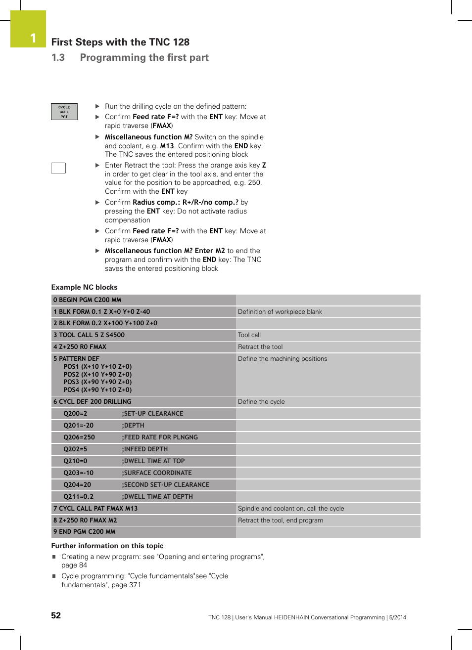 HEIDENHAIN TNC 128 (77184x-02) User Manual | Page 52 / 513