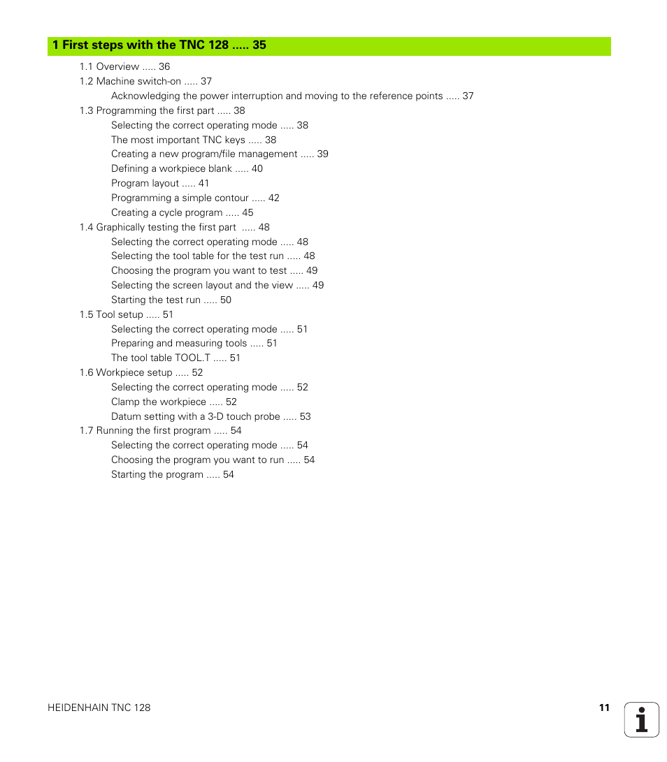 HEIDENHAIN TNC 128 (77184x-01) User Manual | Page 11 / 505