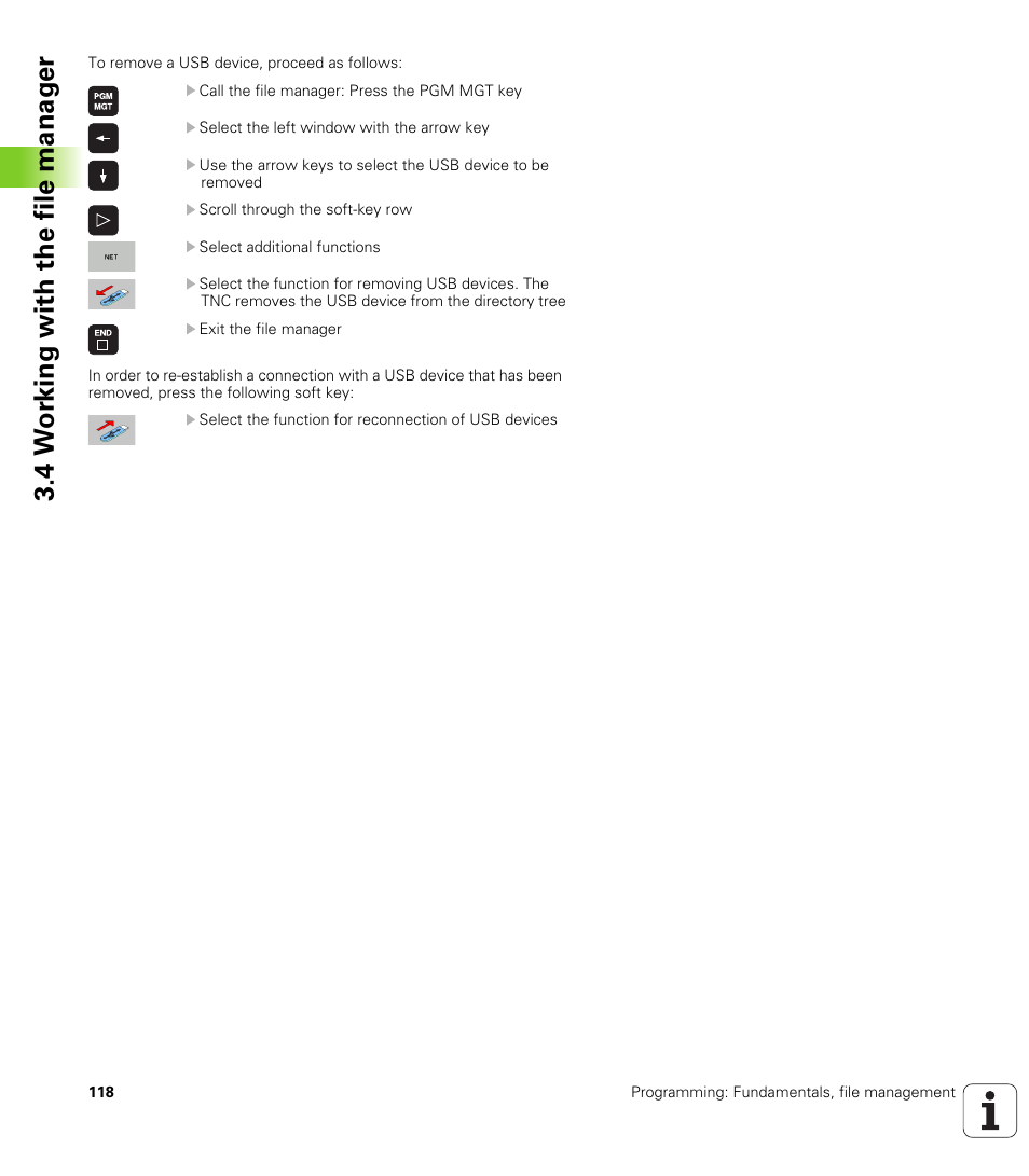 4 w o rk ing with the file manag e r | HEIDENHAIN TNC 128 (77184x-01) User Manual | Page 118 / 505
