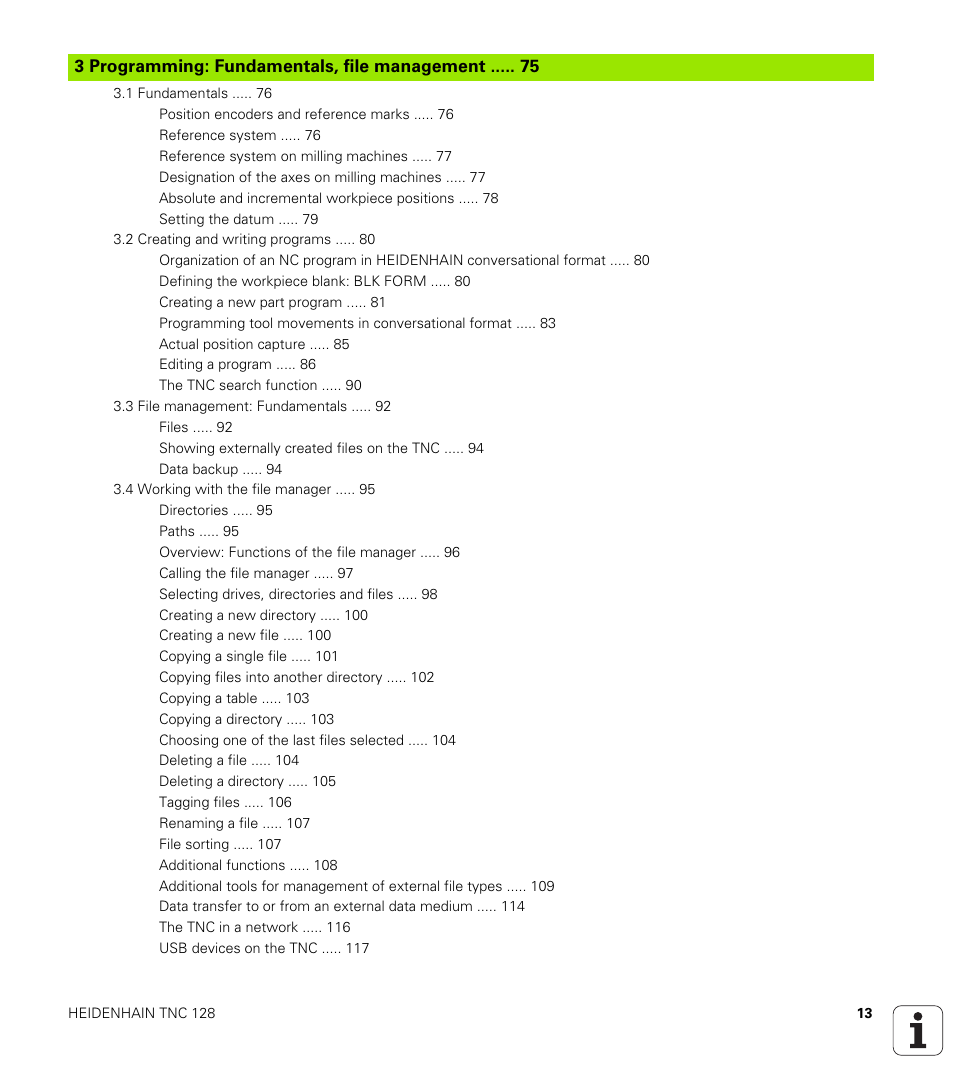 HEIDENHAIN TNC 128 (77184x-01) User Manual | Page 13 / 505