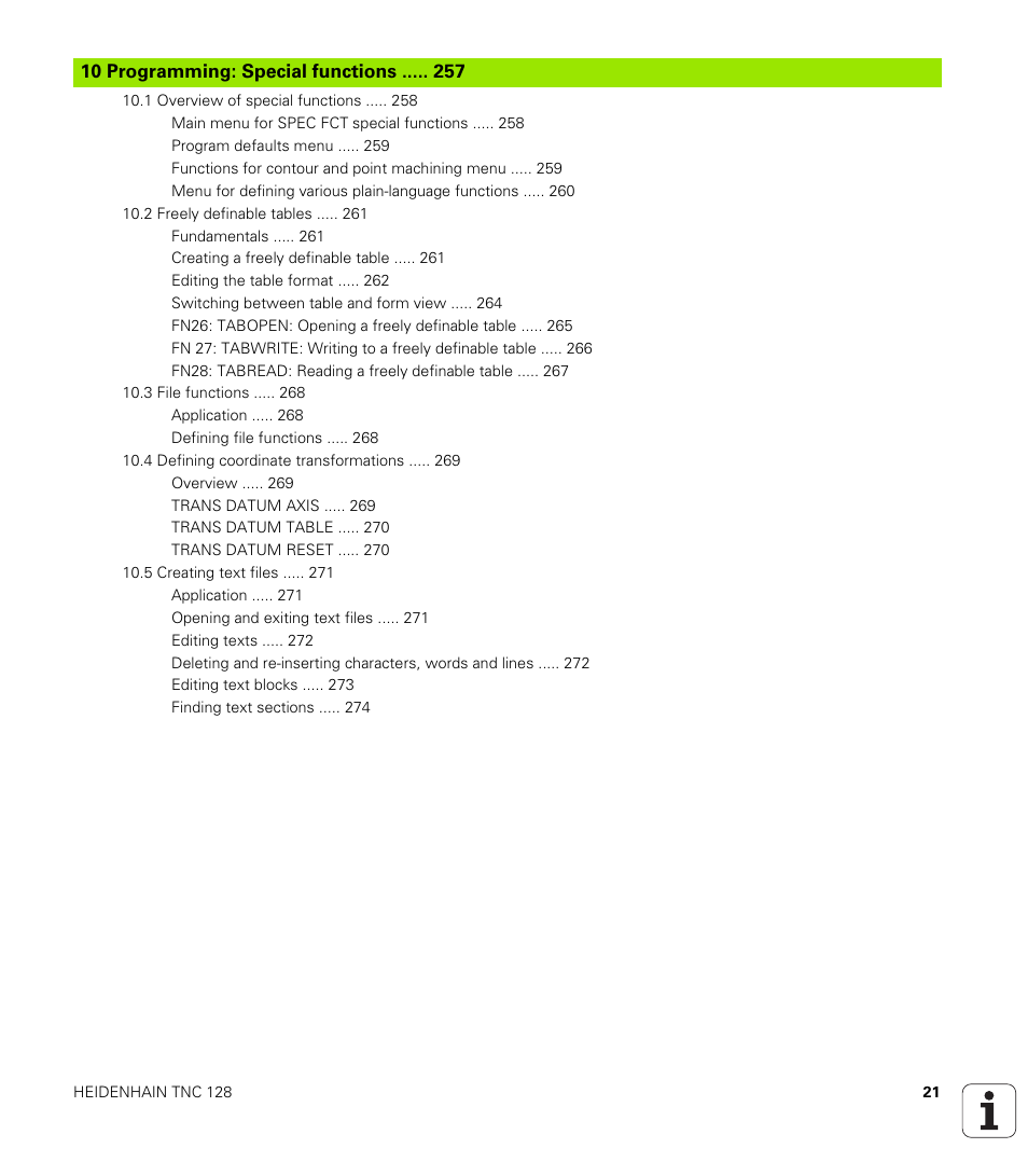 HEIDENHAIN TNC 128 (77184x-01) User Manual | Page 21 / 505