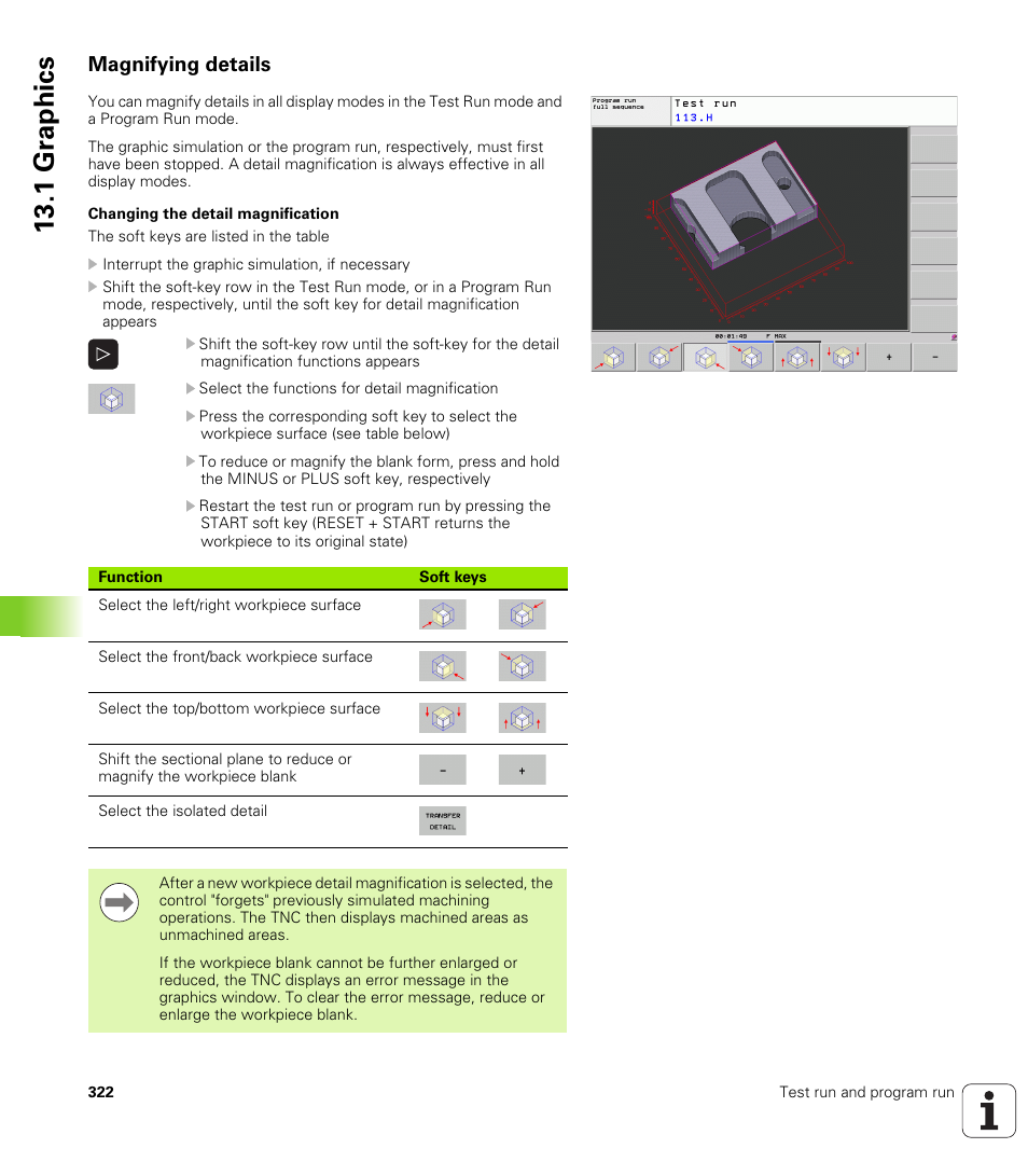 Magnifying details, 1 gr aphics | HEIDENHAIN TNC 128 (77184x-01) User Manual | Page 322 / 505