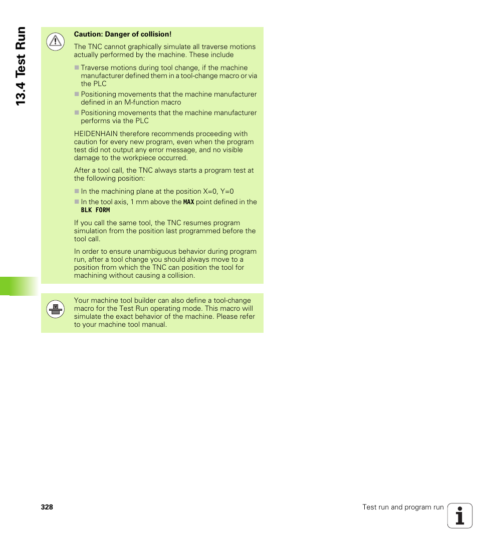 4 t e st run | HEIDENHAIN TNC 128 (77184x-01) User Manual | Page 328 / 505