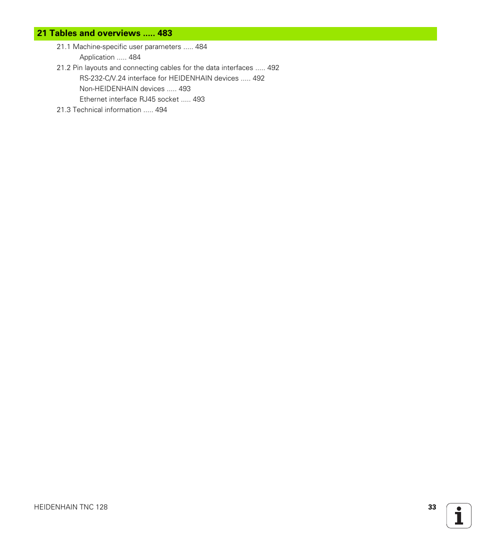 HEIDENHAIN TNC 128 (77184x-01) User Manual | Page 33 / 505