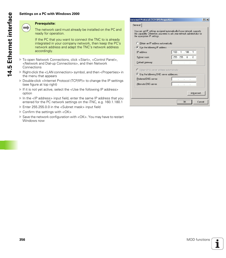 5 ether n et int e rf ace | HEIDENHAIN TNC 128 (77184x-01) User Manual | Page 356 / 505