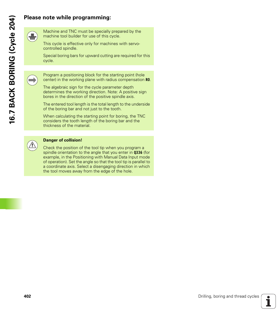 Please note while programming, 7 ba ck boring (cy c le 204) | HEIDENHAIN TNC 128 (77184x-01) User Manual | Page 402 / 505