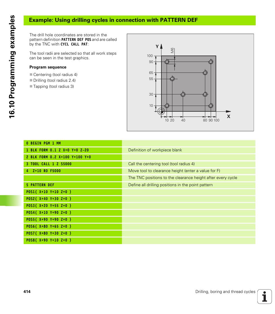 1 0 pr ogr amming examples | HEIDENHAIN TNC 128 (77184x-01) User Manual | Page 414 / 505