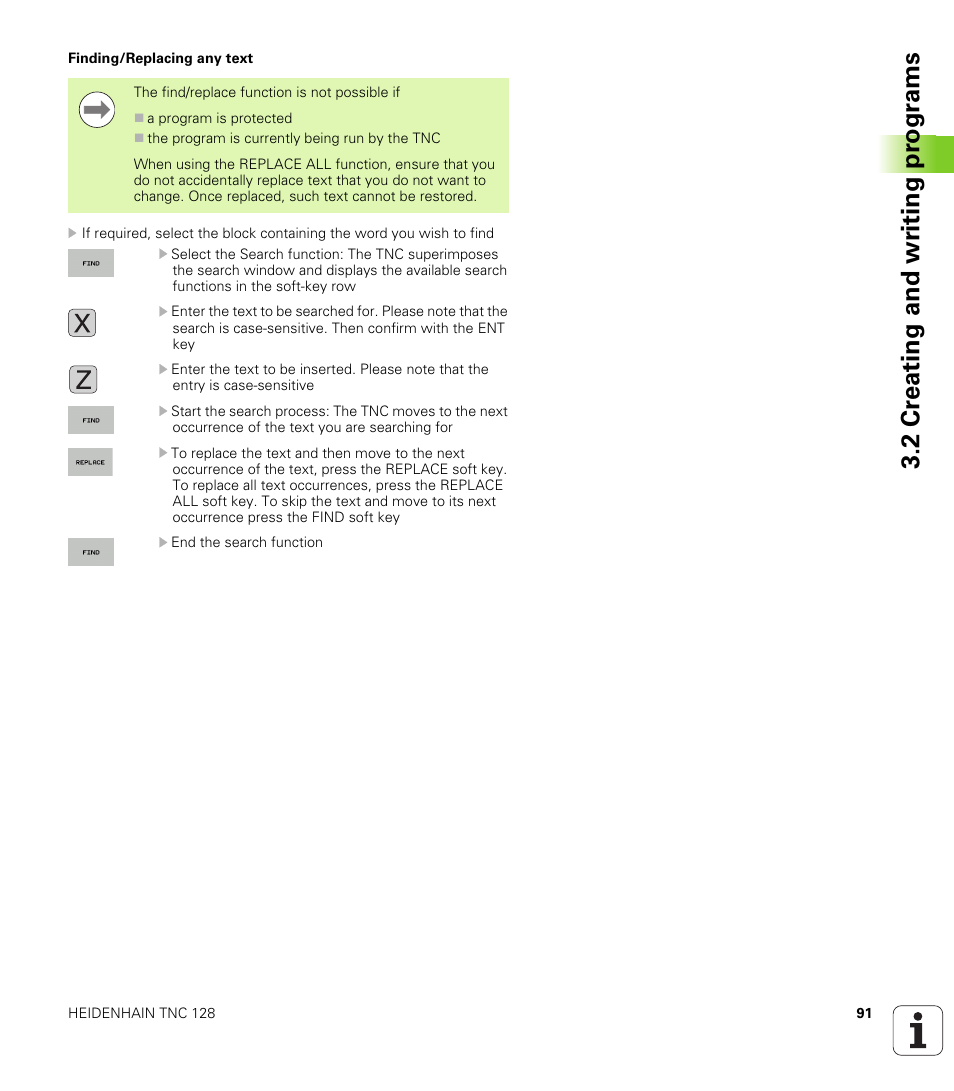 2 cr eating and wr iting pr ogr a ms | HEIDENHAIN TNC 128 (77184x-01) User Manual | Page 91 / 505