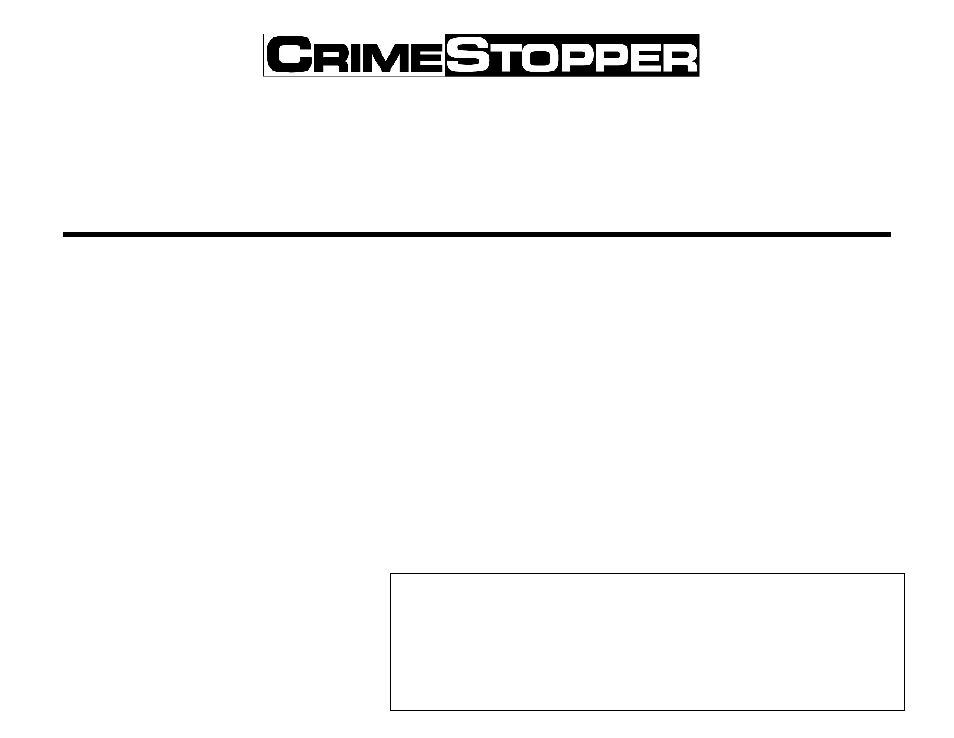 Crimestopper Security Products SP-300 User Manual | 14 pages