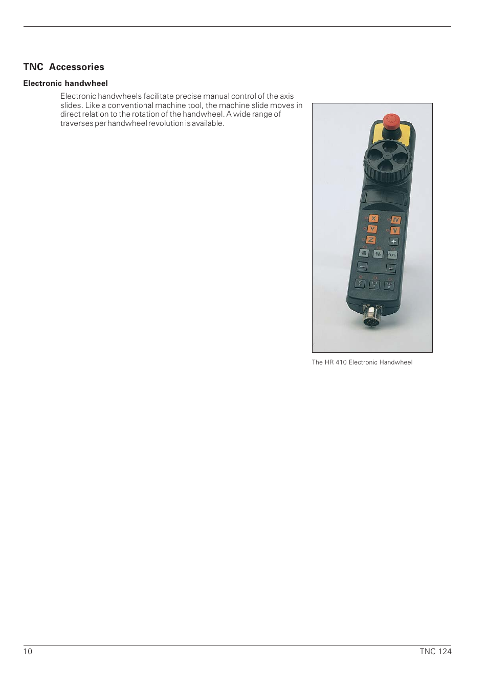 Tnc accessories | HEIDENHAIN NC 124 User Manual | Page 10 / 122