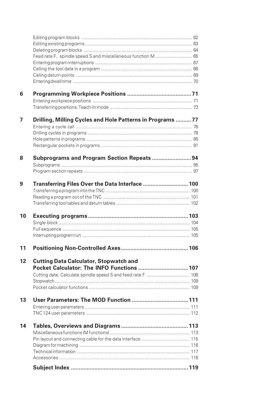 HEIDENHAIN NC 124 User Manual | Page 6 / 122