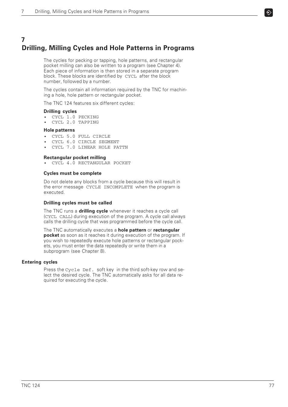 HEIDENHAIN NC 124 User Manual | Page 77 / 122