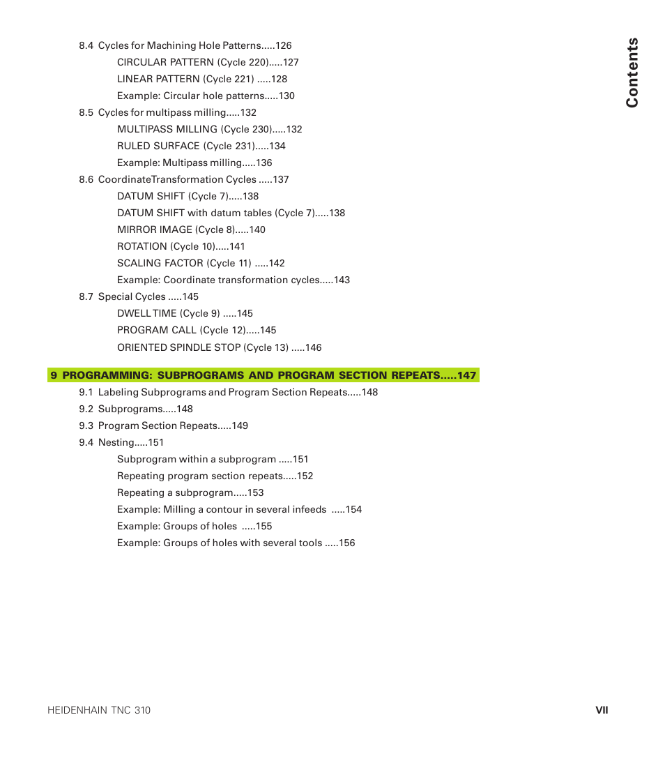 HEIDENHAIN TNC 310 (286 140) User Manual | Page 10 / 250