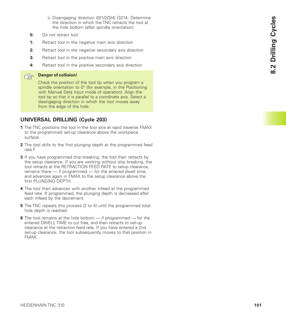 Universal drilling (cycle 203), 2 dr illing cy cles | HEIDENHAIN TNC 310 (286 140) User Manual | Page 113 / 250