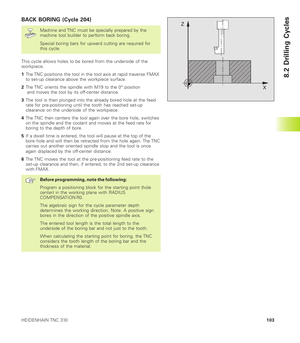 Back boring (cycle 204), 2 dr illing cy cles | HEIDENHAIN TNC 310 (286 140) User Manual | Page 115 / 250
