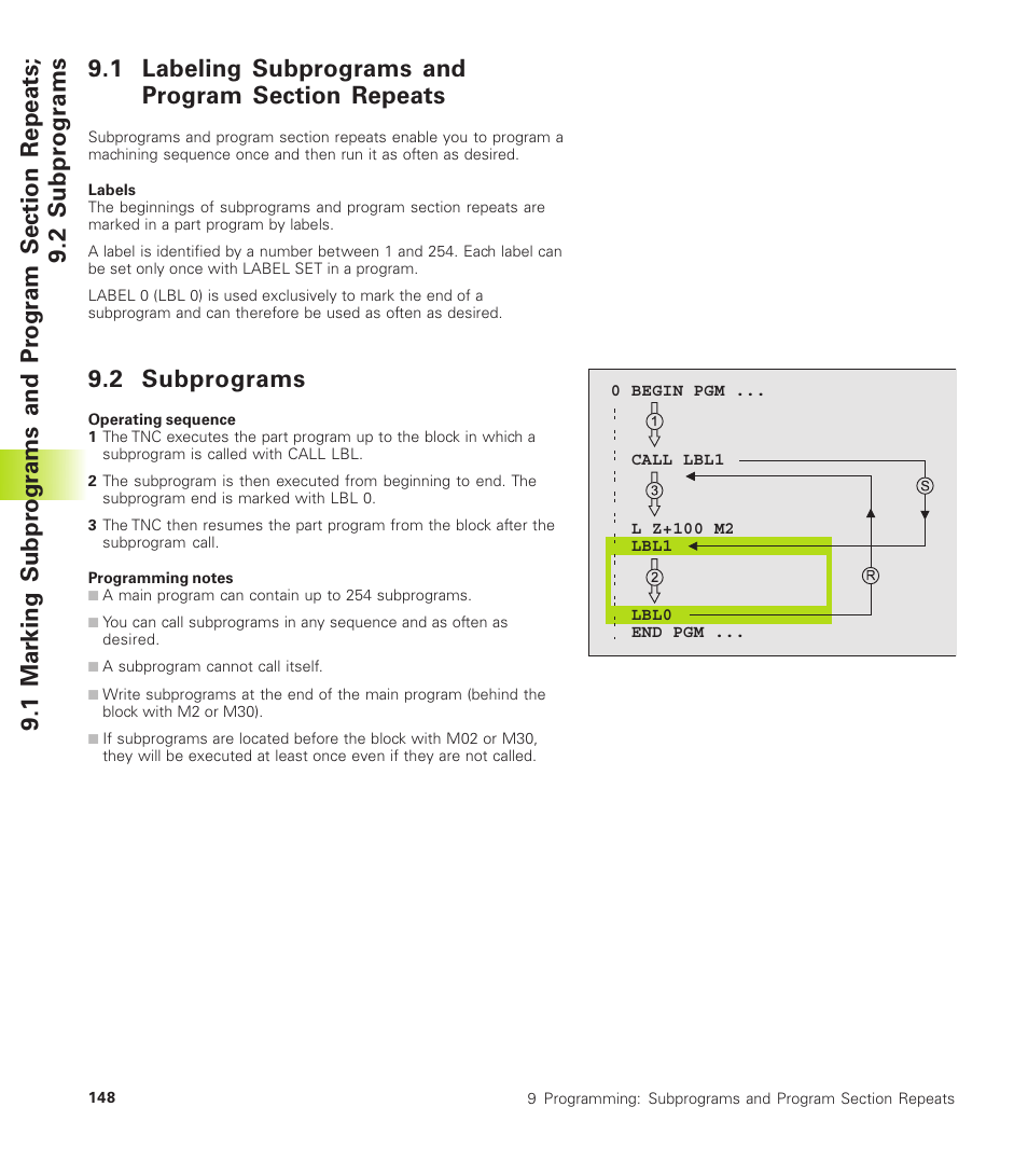 1 labeling subprograms and program section repeats, 2 subprograms | HEIDENHAIN TNC 310 (286 140) User Manual | Page 160 / 250