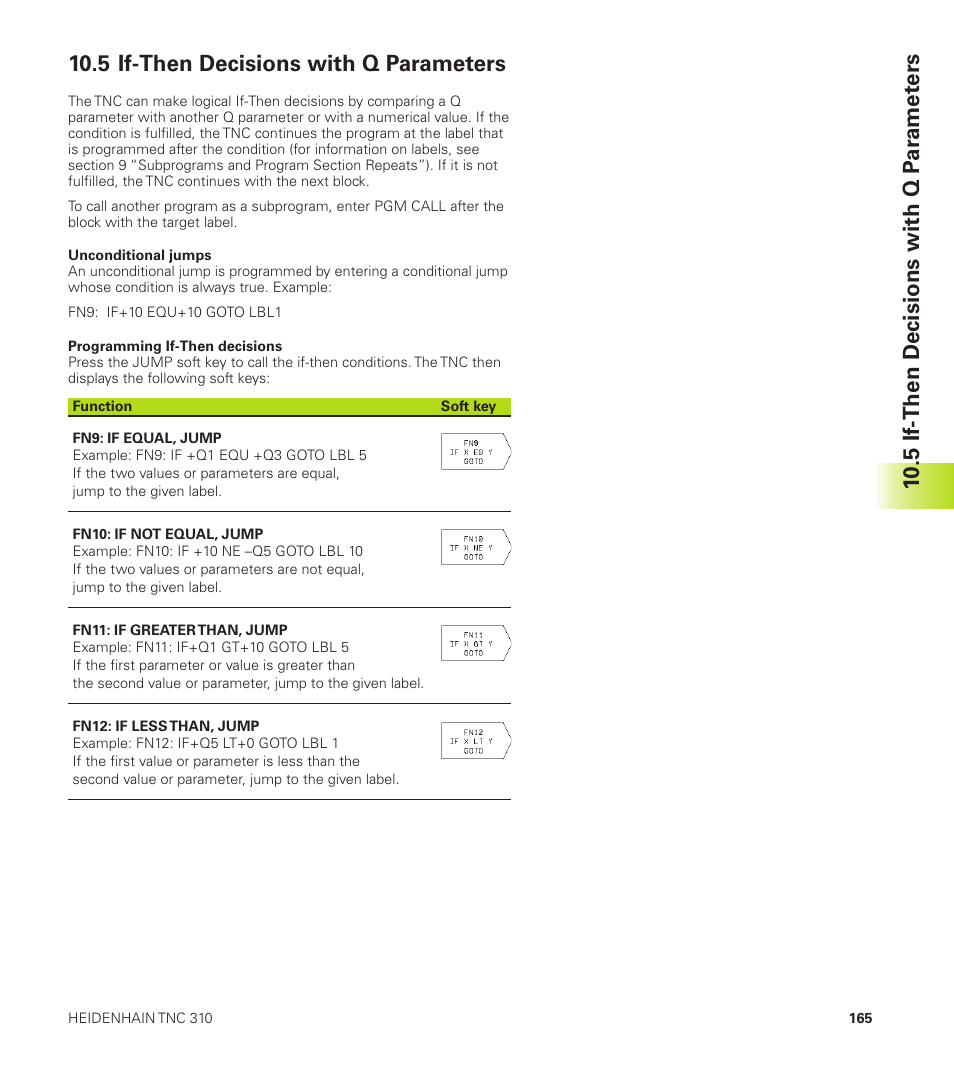 5 if-then decisions with q parameters | HEIDENHAIN TNC 310 (286 140) User Manual | Page 177 / 250